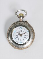 Ezüst tokos, elegáns, női antik zsebóra, mechanikus szerkezettel - Tiktakwatch szervizkárytyával