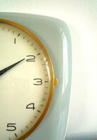 Vintage 50-es 60-as évek kerámia réz falióra konyhai óra mid century német falióra Kienzl