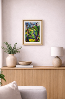 Winkler Attila – Indafák, olaj/vászon, 40×30 cm, expresszív tájkép