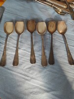 6db antik fagyis vagy deszertes kanál szandrik alpakka jelzéssel