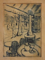 Walleshausen Zsigmond 1887-1978 "Párizs " Eredetiség igazolással SZÁMLÁVAL