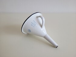 Régi vintage kék fehér zománcos Budafok tölcsér zománcozott Budafoki