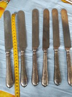 6db szandrik alpakka II. Világháborús tiszti evőeszköz kések