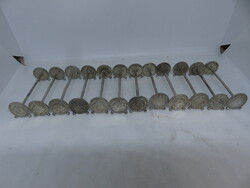 12 darab 13 latos antik ezüst késbak 20 krajcáros érmékből