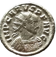 Római bronz CARUS antoninianus Pax hátlap