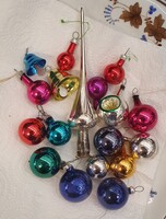 Üveg karácsonyfadísz, mini karácsonyfadíszek, régiek