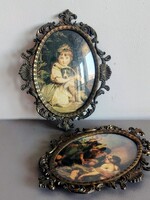 Vintage Olasz kép keretek domború (konvex) üveggel ALKUDHATÓ