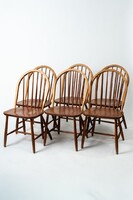 Erik Ole Jørgensen – teak Windsor-stílusú étkezőszékek 6 db, 1960-as évek