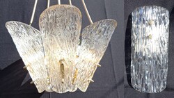 Kalmar jégüveg csillár szett mid century design