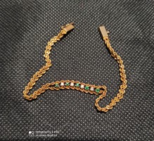 14k arany karlanc/smaragd brill