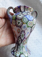 Muránói Millefiori kis váza  13 cm