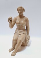 Somogyi Árpád terrakotta női akt szobor, 25 cm