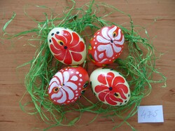 Húsvéti kézzel festett hímes tojások, 4 darab (475)