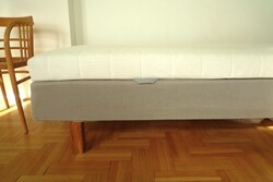 Megkímélet ikeás rugós-rácsos 90x200cm-es ágyalap tölgy lábakkal