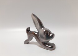 Iparművészeti Vállalat ritka kerámia nyuszi, nyúl, 7,7 cm