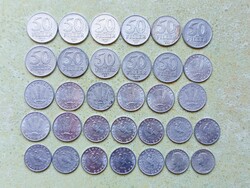 Magyarország 32 db Különböző Érme 5 10 20 50 Fillér 1959-1992