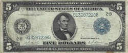 5 dollár 1914 USA Nagy méretű 2.