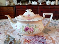 Antik angol fajansz rózsás kanna hibátlan!