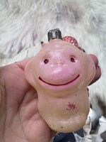 Retro  régi üveg karácsonyfadísz,majom