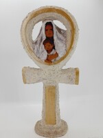 Jelzett kerámia Ankh kereszt, egyiptomi kereszt, 33 cm