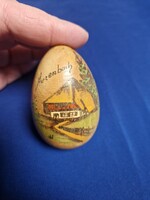 Kézzel festett vintage fa dísztojás - Huzenbach (Fekete-erdő)