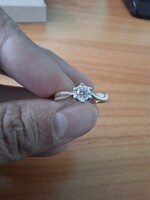 14k arany gyűrű gyémánt kővel
