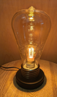 Vintage Edison Brilliant villanykörte asztali lámpa. Alkudható.