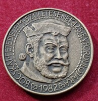 Bocskai fejedelem-Hajdúböszörmény címer, 1982 MÉE érem.