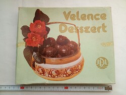 Üres doboz Velence desszert Duna Csokoládégyár trüffelszerű krém rumpuncs ízesítésel