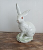Herendi porcelán pirosszemű nagy nyúl!