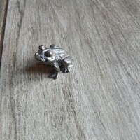 Remek régi ón béka szobor (2,5x3,2x2,8 cm)