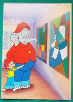 A Benjámin, az elefánt, német televíziós rajzfilmfigura, postatiszta képeslap