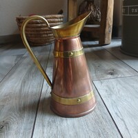 Szép régi réz kancsó/kiöntő (20x11,5 cm)