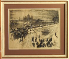 (N) Kórusz József (1927 - 2010) : Budai rakparton