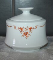 ALFÖLDI PORCELÁN CSIPKEBOGYÓ MINTÁS CUKORTARTÓ