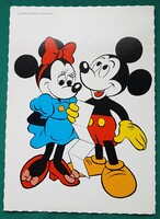 Minni és Miki egér, Walt Disney mesefigurák, postatiszta képeslap