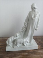 Herendi porcelán Antik Jézus a bárányokkal!