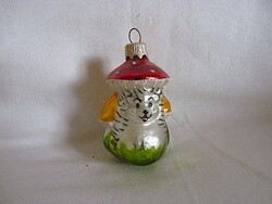 RETRÓ STÍLUSÚ ÜVEG KARÁCSONYFADÍSZ - SÜN - GOMBÁVAL!