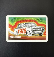 ÁFOR kártyanaptár 1978