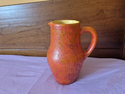 Tófej Kerámia Kancsó Retró Vintage (22 cm magas) narancssárga kiöntő