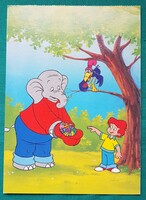 A Benjámin, az elefánt, német televíziós rajzfilmfigura, postatiszta képeslap
