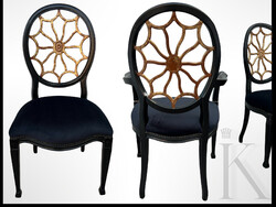 6 darabos Luxus Hepplewhite dizájnú étkező/tárgyaló szék kollekció