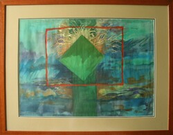 Illényi Tamara "Sziget" selyemakvarell (vietnami selyem) ingyen postával