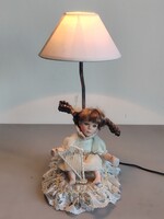 Jelzett vintage porcelán baba lámpa ALKUDHATÓ