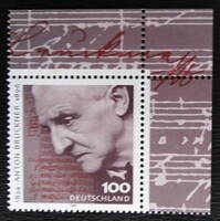 N1888s / Németország 1996 Anton Bruckner bélyeg postatiszta ívsarki
