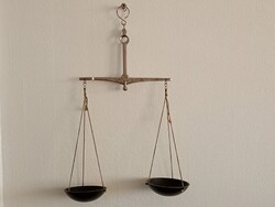 Kétkarú patikamérleg patika mérleg bakelit tálkák hitelesített 10dkg FEMFELDOLGOZO K.Sz. BP