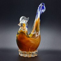 Retro Murano stílusú üveg kakas – 1960-as évek