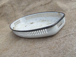 Régi konyhai eszköz zománcozott evőeszköz tartó