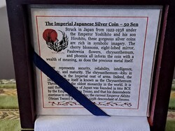 Antik Japán ezüst érme 50 Sen