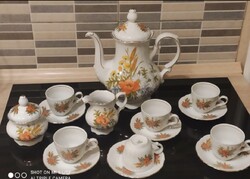 Mitterteich Bavaria – Pipacsos és búzavirágos porcelán kávéskészlet ​Eladó a képeken látható, kiváló